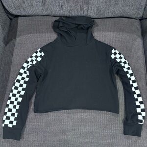Black Crop Top Hoodie